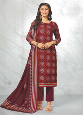 Ambarlyn Jaipur Cotton Ethnic Printed Salwar Kameez for Women with Cotton Dupatta and Pants